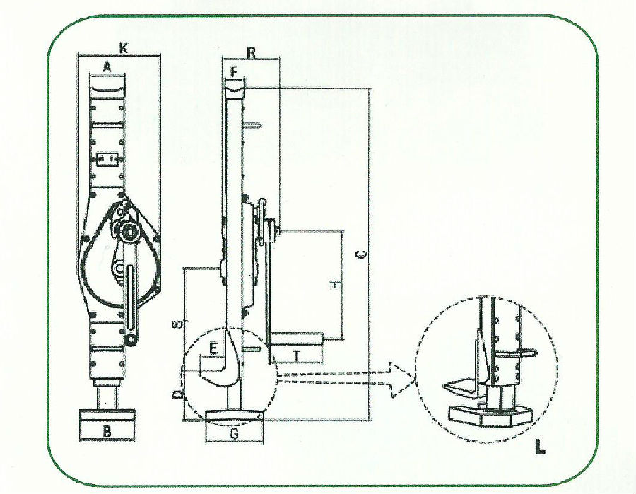 機(jī)械式千斤頂結(jié)構(gòu)圖