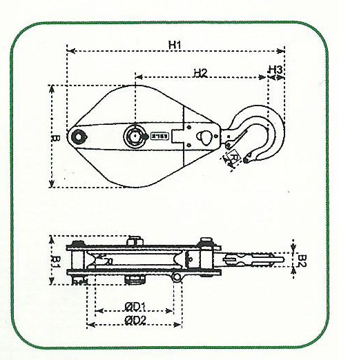 KBO重型起重滑輪結(jié)構(gòu)圖