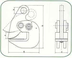 QP-B型鋼板吊鉗結(jié)構(gòu)圖